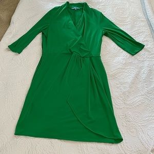 Antonio Melani green faux wrap dress size Large